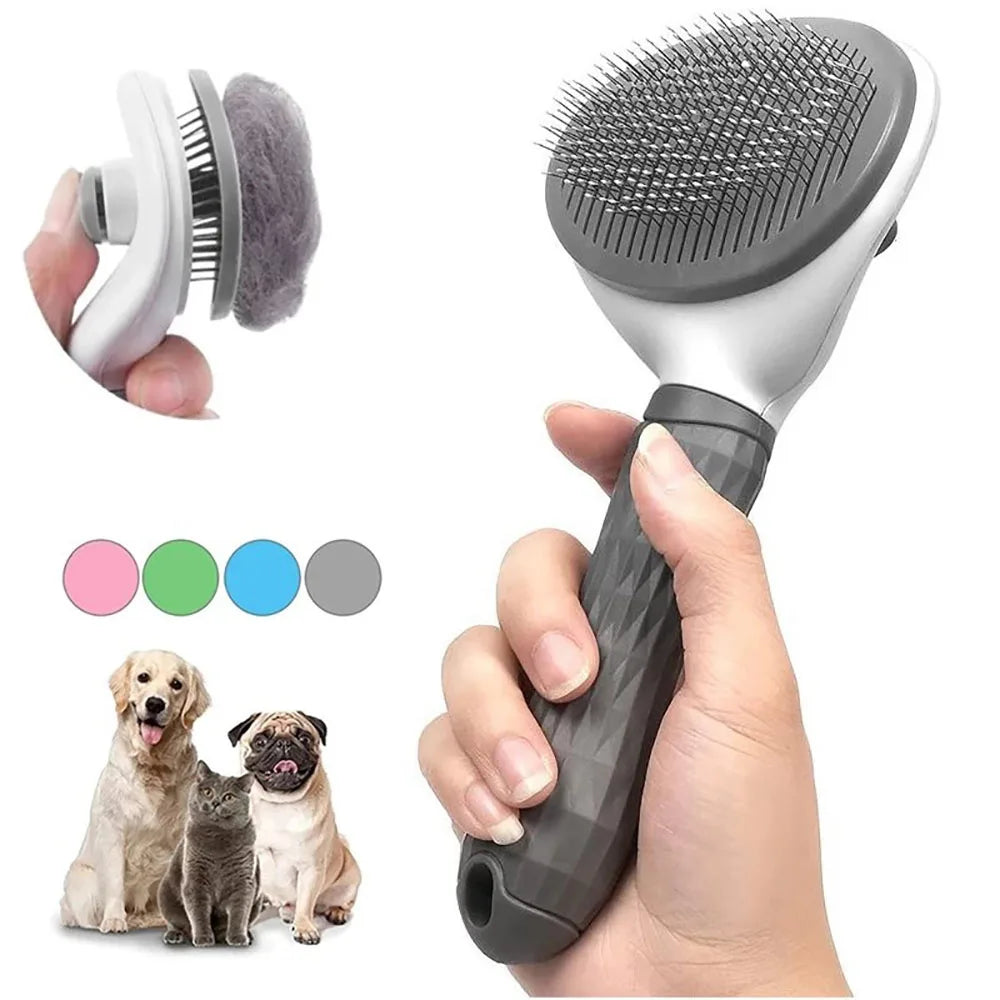Pet Self Cleaning Hair Remover Brush For Dogs Cats